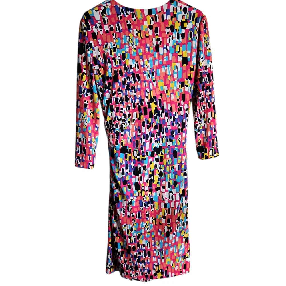 Anne Klein size 10 Multicolor Patterned Dress - Picture 3 of 6